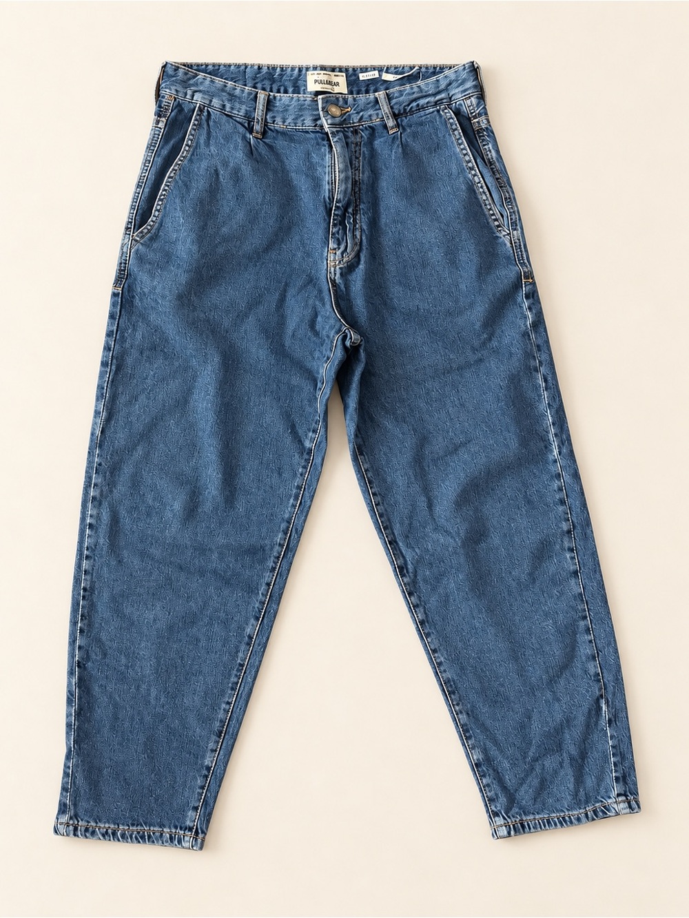 Pull&Bear Relaxed-Fit Medium Blue Denim Jeans